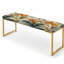 Banc tropical rembourré or-135551506