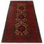Tapis rouge en laine des années 1990 de 4 pi 1 po x 9 pi 3 po Zaviar