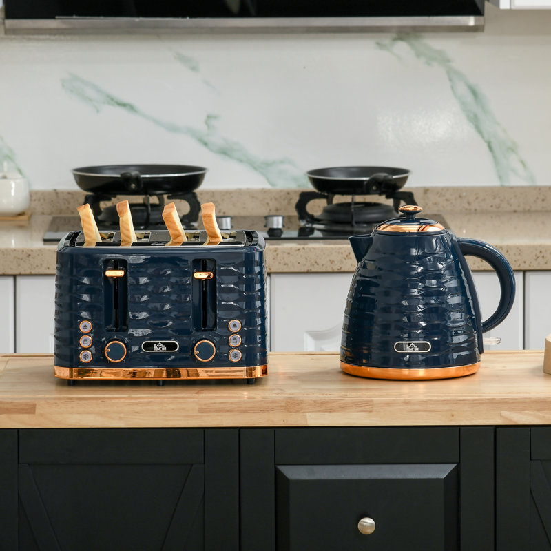 Kettle And Toaster Set, Navy
