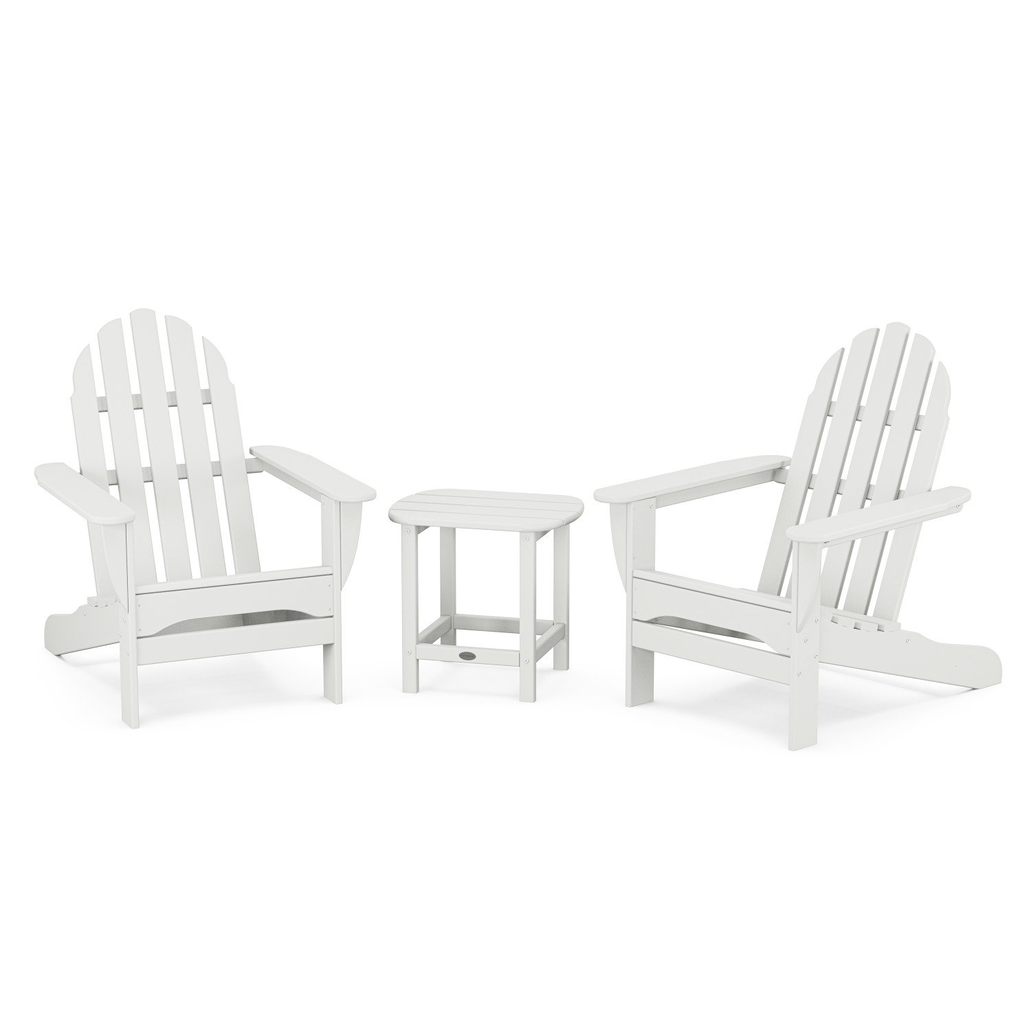 POLYWOOD® Classic Adirondack 2-Person Patio Seating Group, White