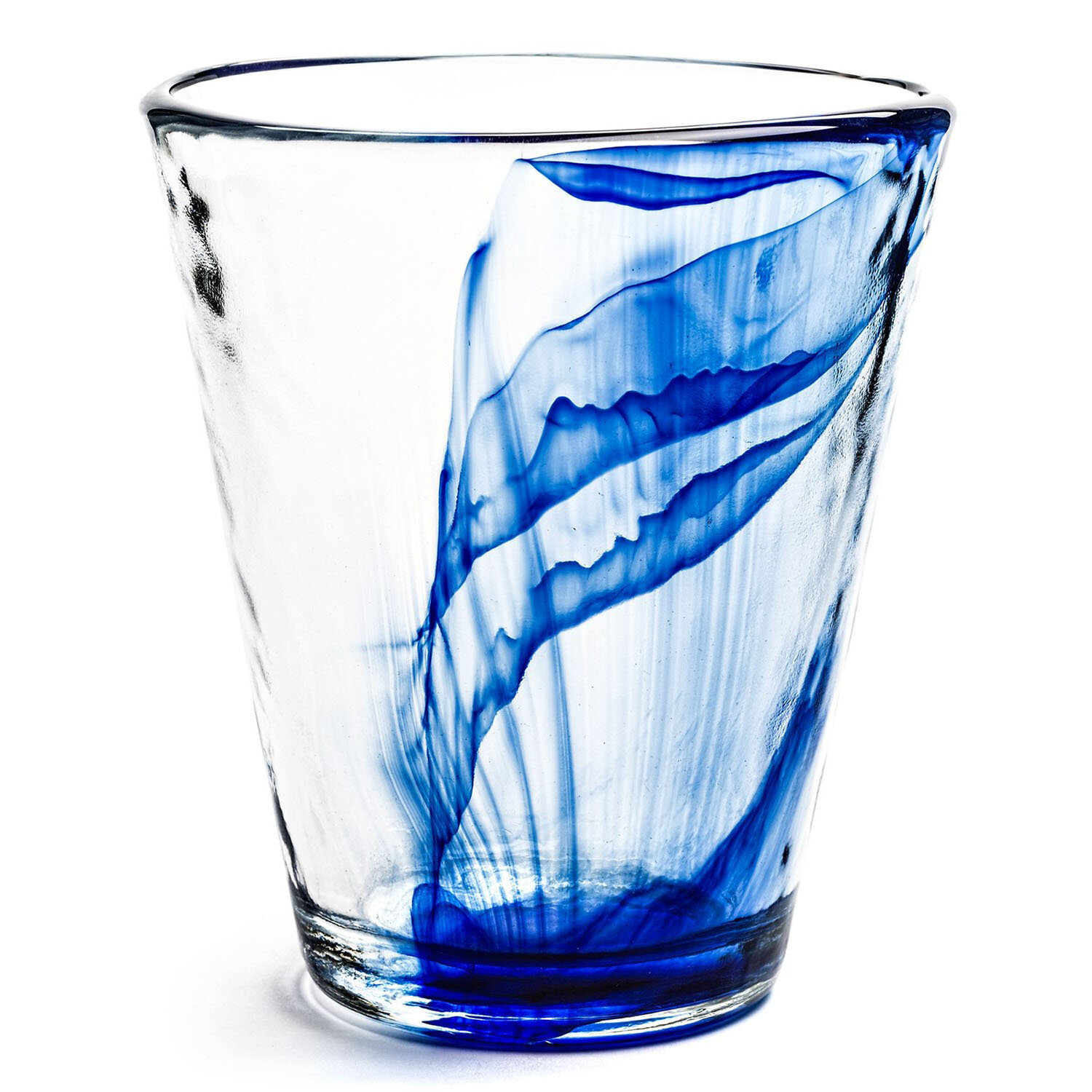 Bormioli Rocco Line Water Drinking Glasses (Set of 12) Blue 9.75 oz.