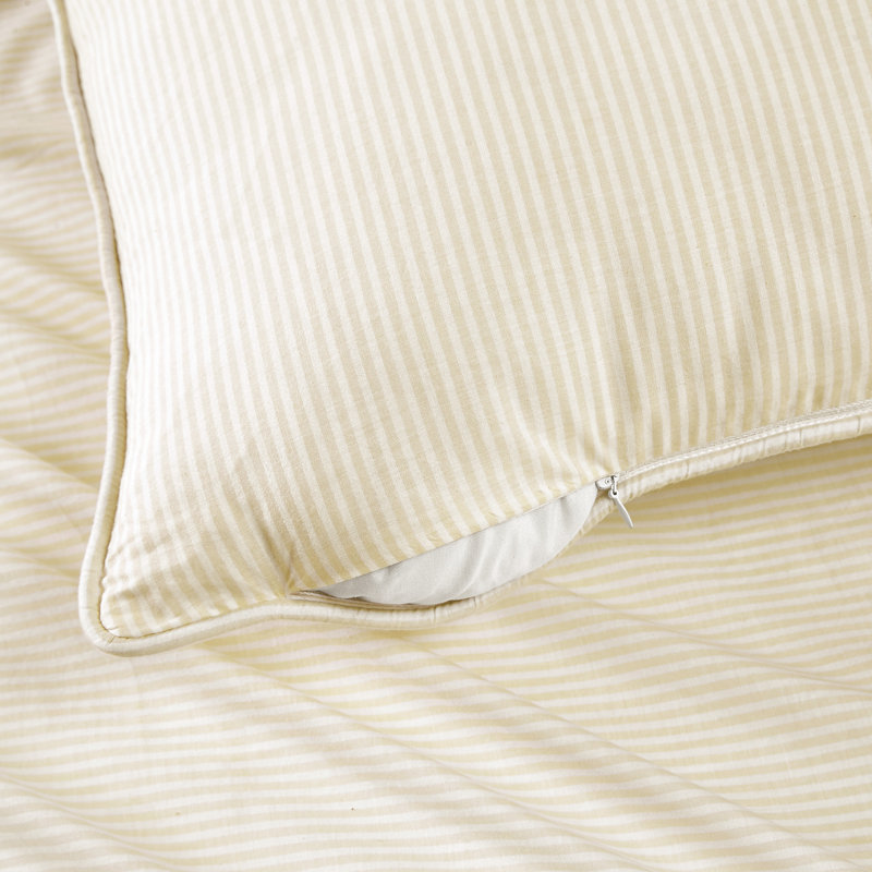Brooklyn Loom Pinstripe Decorative Pillow, White/Ivory