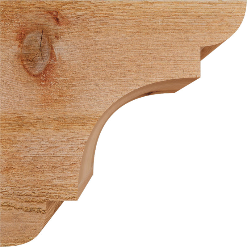 New Brighton Corbel, H 12 po x l 6 po x P 12 po, Cèdre rouge, Sciage brut
