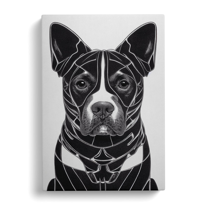 XC1022-1703X Contoured Dog Abstract - Wrapped Canvas Print, 50cm H x 35cm W x 3cm D