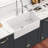 33" L X 18" W Framhouse/Apron Front Kitchen Sink Reversible Ceramic Fireclay Undermount Farmer Kitchen Sinks