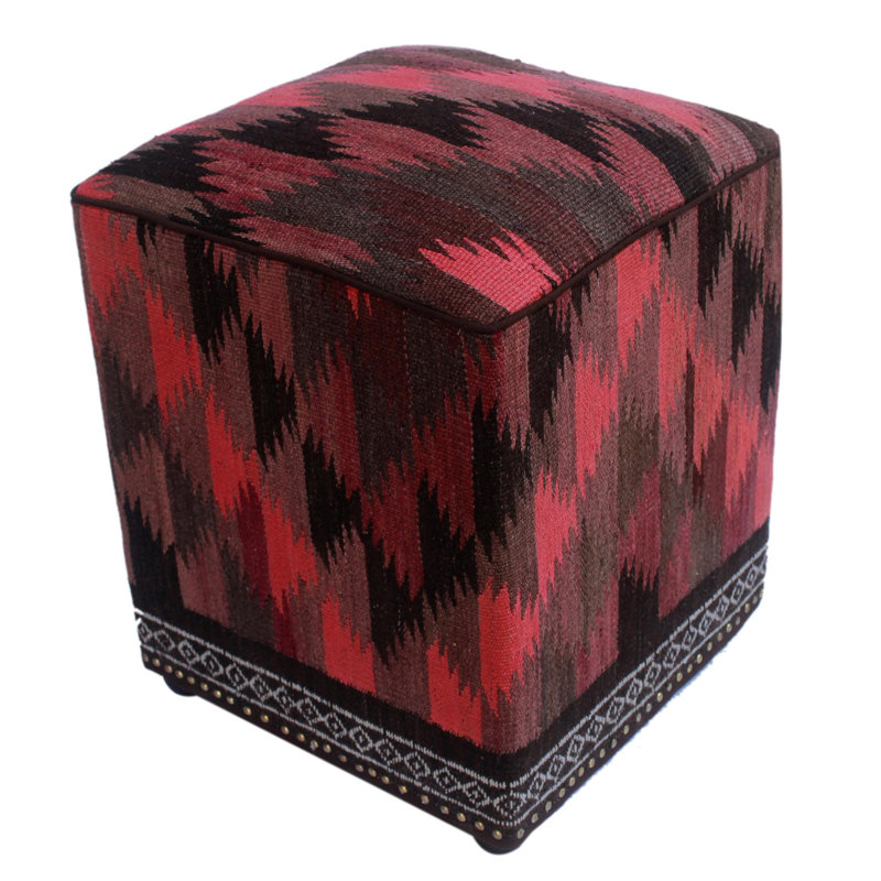 Repose-pieds à cubes kilim Braziel