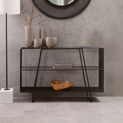Demartino 120cm Glass Top Console Table