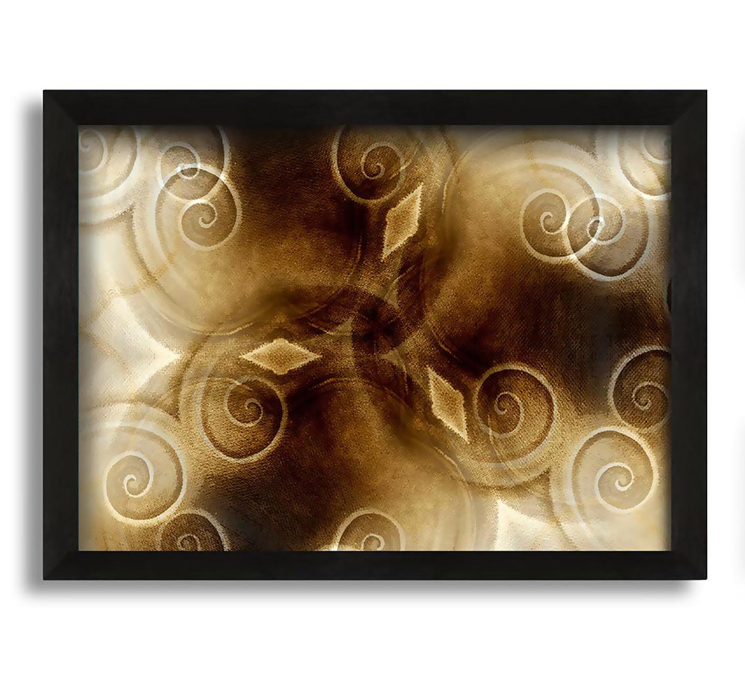 Gerahmtes Leinwandbild Caramel Swirls