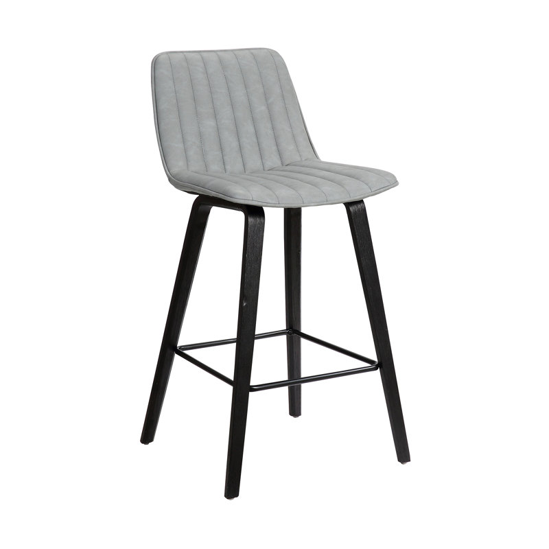 Upholstered Counter Stool with Metal Frame