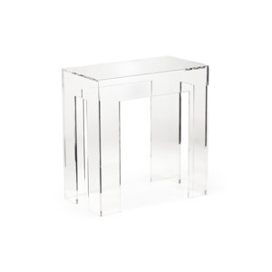 Interlude Mercer Glass Top Frame End Table | Perigold