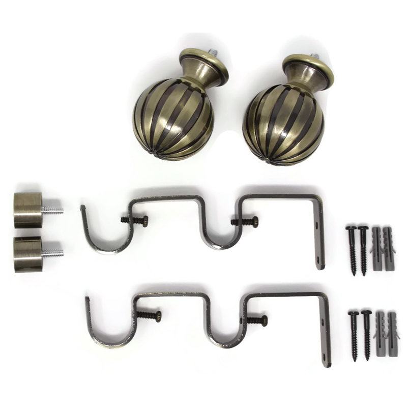 Tringle à rideaux double à fenêtre Cotta, H 1 po x l 84 po x P 1 po, Bronze