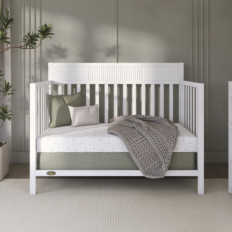 Dream On Me Ivy 5-in-1 Convertible Crib, White