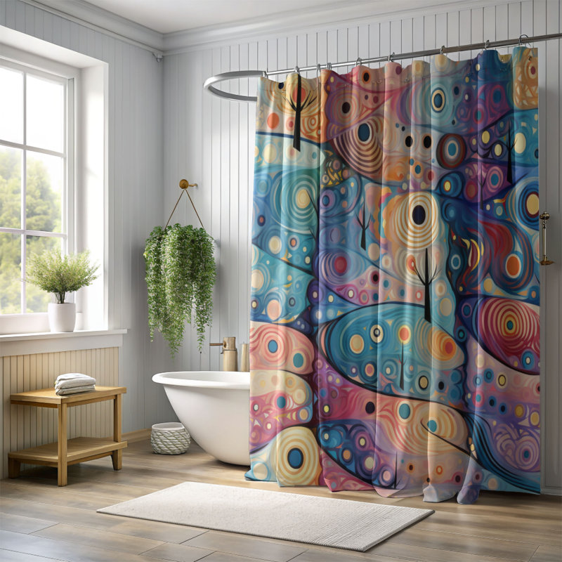 Rideau de douche Luminous Tree - Premium, H 74 po x l 71 po