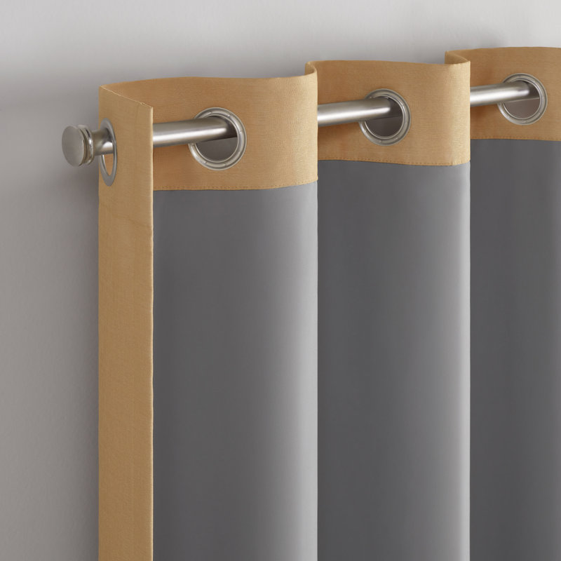 Blackout Curtain Single Panel, Gold, 50" W x 63" L