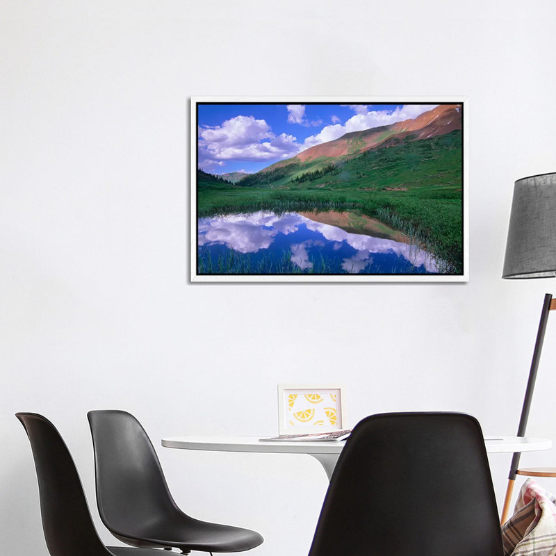 Mount Baldy And Elk Mountains, Colorado 1 Piece Floater Frame Wall Art on Canvas, 66.04 cm H x 101.6 cm W, White