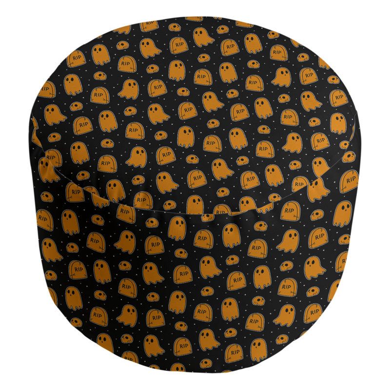 Avicia Upholstered Pouf, Merigold/Black
