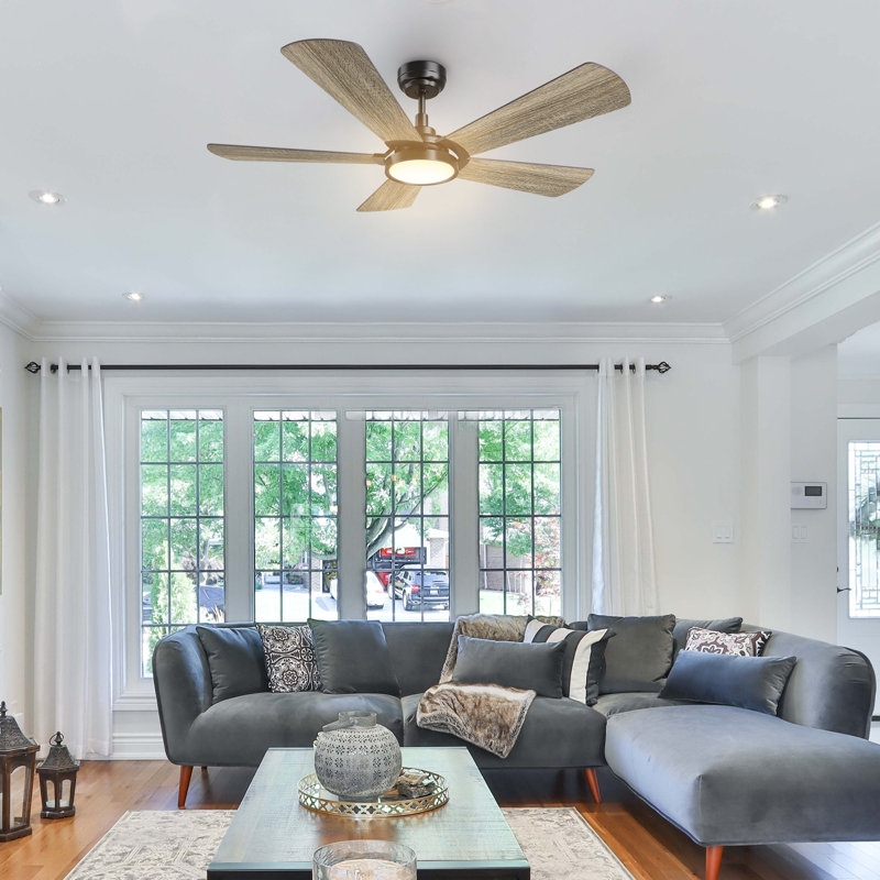 Winston Smart Ceiling Fan with Remote, Light Kit Included, Works with Google Assistant, Amazon Alexa, and Siri Shortcuts.