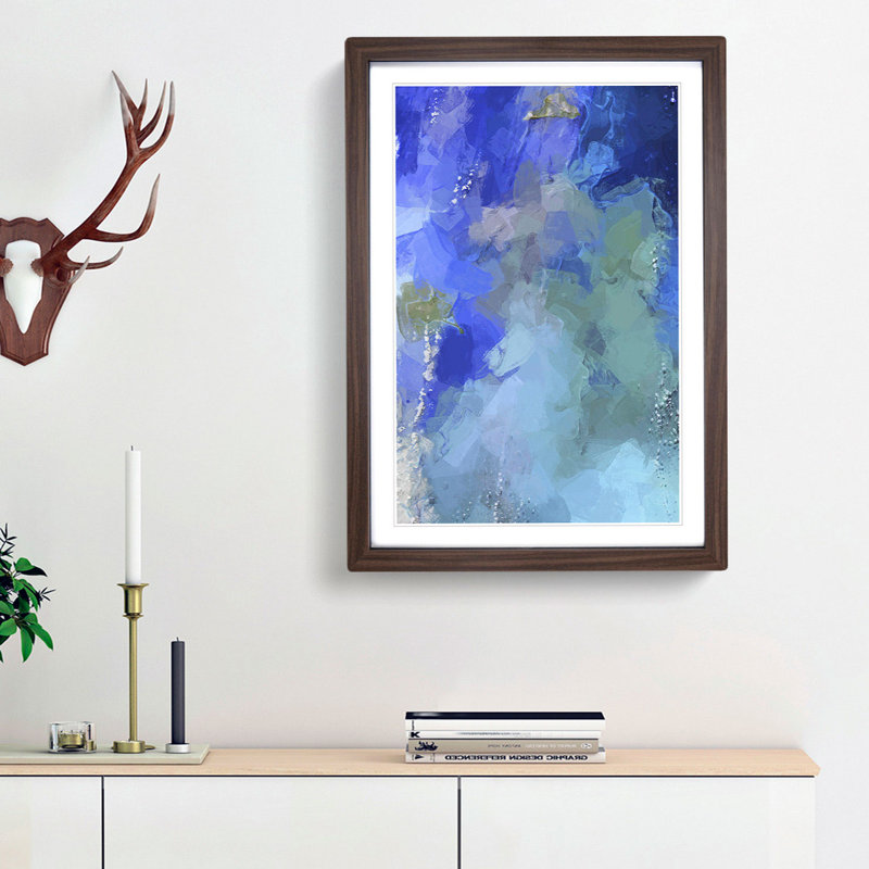 Your Way in Abstract - Picture Frame Graphic Art Print, Walnut Framed, 36cm H x 27cm W x 2cm D