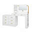 Commode blanche moderne à 8 tiroirs pour la chambre à coucher - Vaste commode de rangement, robuste et sécuritaire