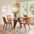 Amina Round Glass Top Dining Table