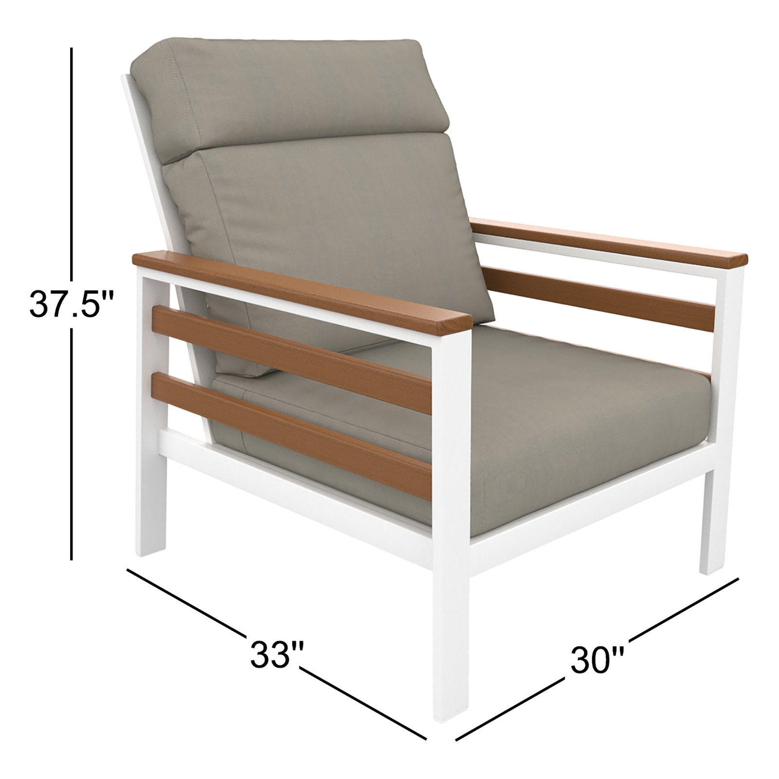 Townsend Sunbrella® Patio Lounge Chair, Spectrum Dove