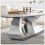 Table basse moderne en pierre frittée avec base en acier inoxydable - Centre de table de salon élégant-906745125