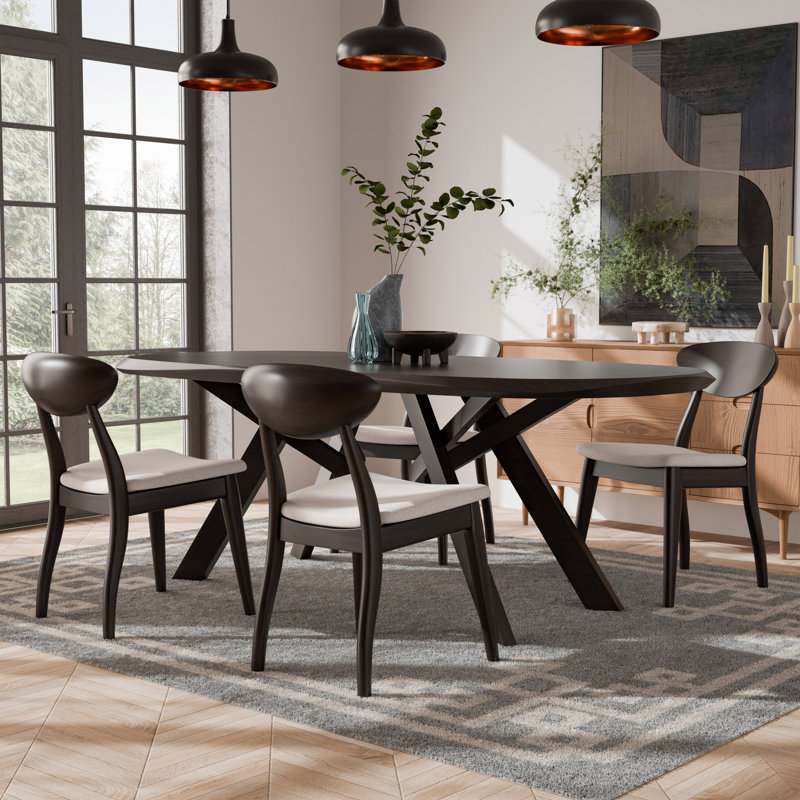 Rozella 5-Piece Dining Table Set, 5 Pieces: Table, 4 Chairs