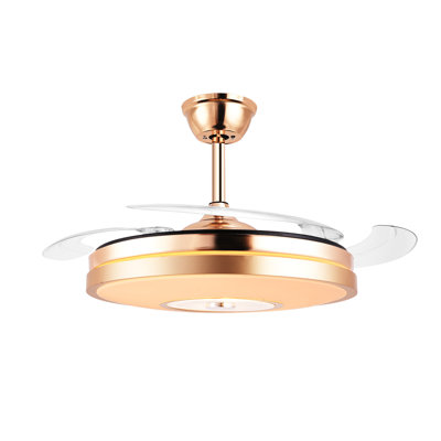 Ventilateur de plafond à 3 pales rétractables avec ensemble d'éclairage inclus