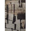 Tapis décoratif moderne à motif abstrait noir et beige-333048459