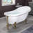 59" x 31" Clawfoot Soaking Acrylic Bathtub-61051204