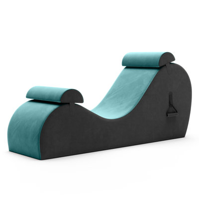 Chakra Yoga Chaise - 2 Adjustable Headrests & Handles with Adjustable Straps, Micro-Velvet/Mic