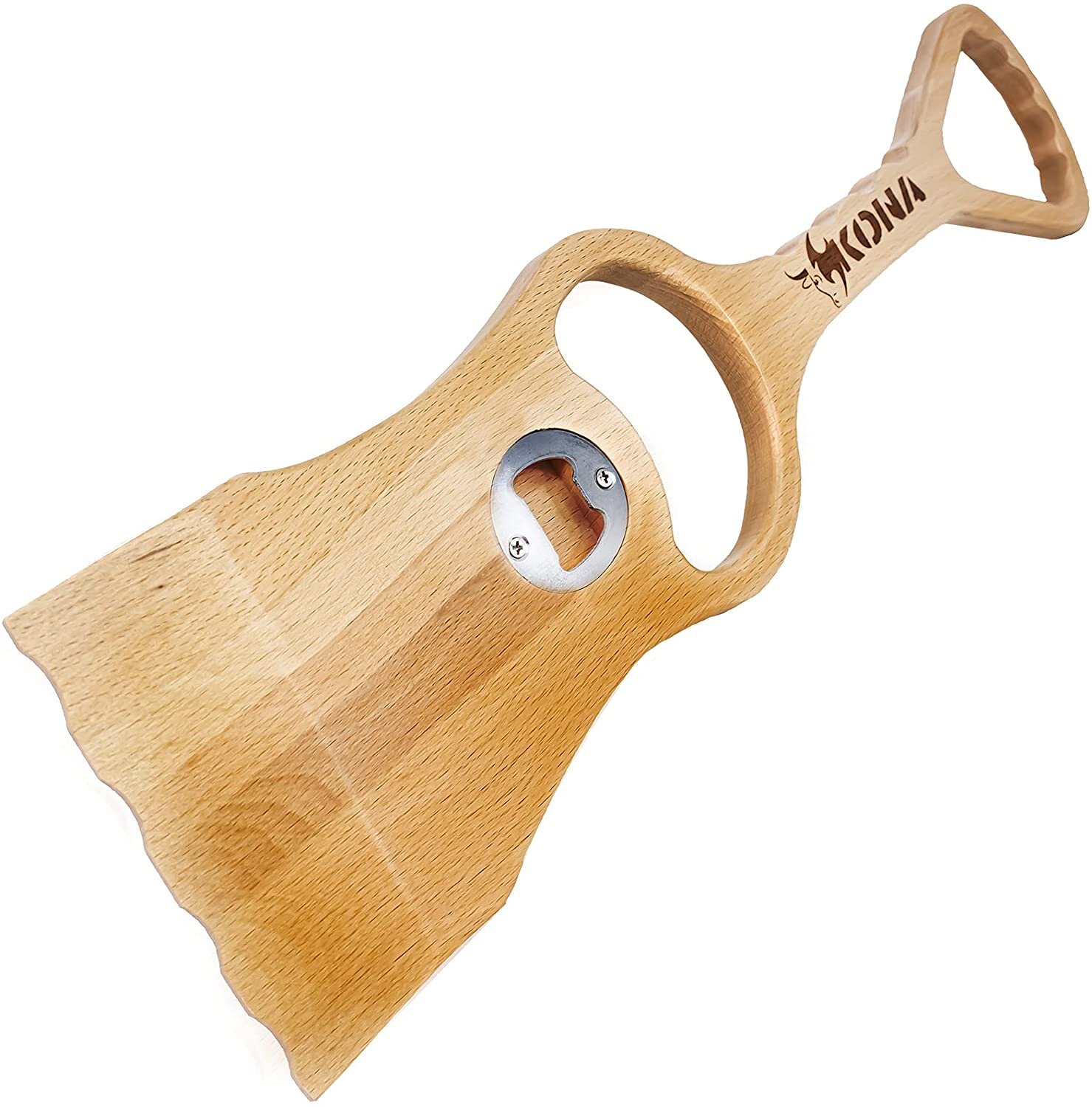 Kona Safe/Clean Premium Wooden Grill Scraper & BBQ Grill Cleaner with Bottle Opener