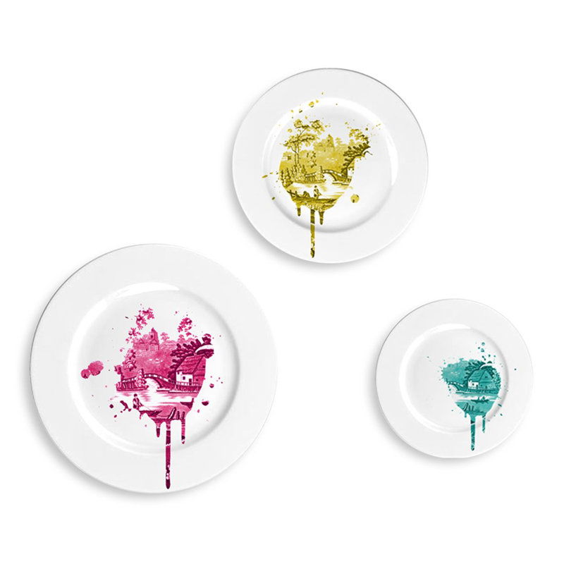 Delarue 3 Piece Bone China Dinner Plate