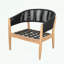 Ensemble de 2 chaises d'extérieur avec coussin moelleux-2110166807