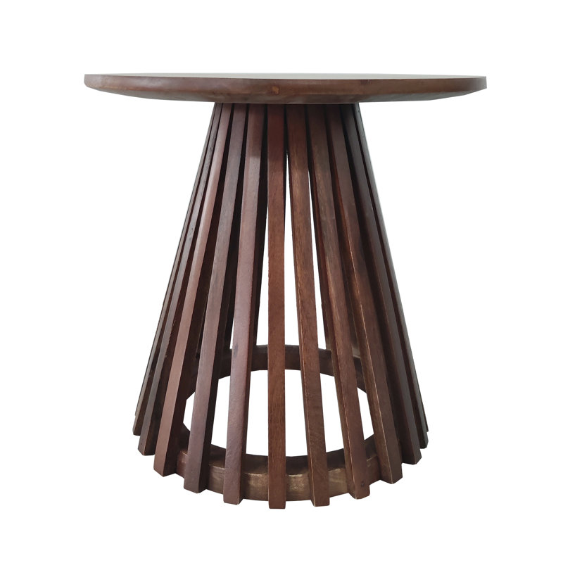 Crowell Solid Wood Pedestal Coffee Table, Walnut, 48" H x 40" L x 40" W