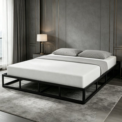 9 Inch Full Size Heavy Duty Metal Platform Bed Frame, 3000 lbs Capacity, Noise-Free Squeak Resistant, Easy Assembly, Black