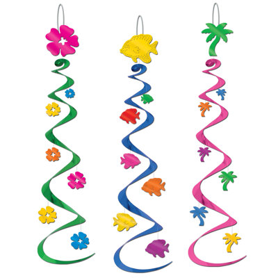 Luau Whirls - Pack of 6