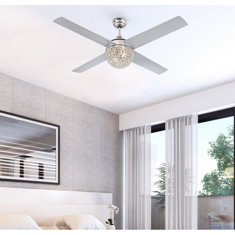 Franconia Ceiling Fan with Light Kit, Brushed Nickel