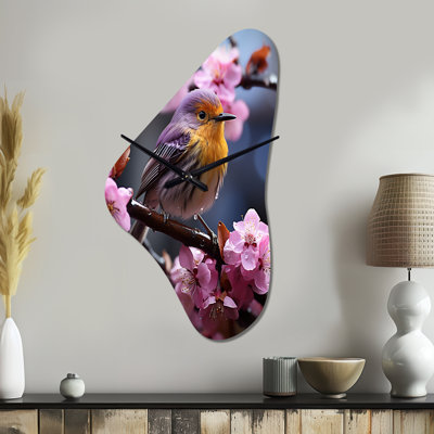 Horloge murale en forme d'oiseau asymétrique Vivaldo