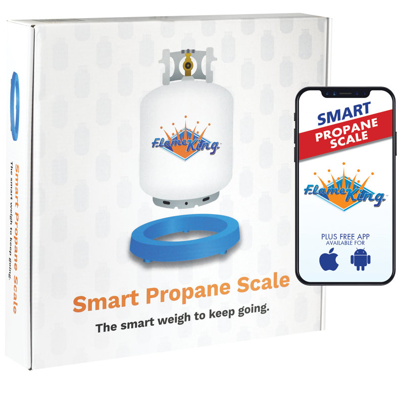 Flame King Smart Wireless Propane Tank Scale Bluetooth Gas Gauge w/ App Connectivity 20-40LB Tanks