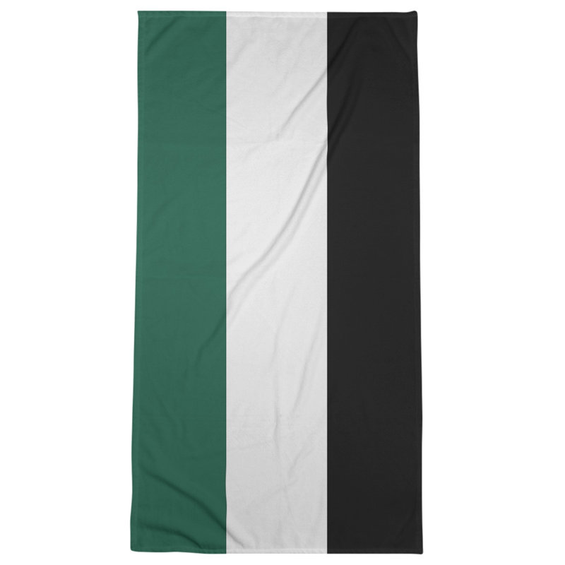 Bath Towel, Off White/Black