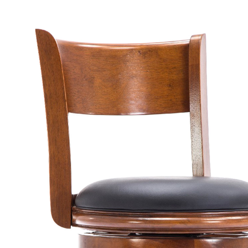 Tabouret de bar pivotant en bois massif, Noyer, Tabouret de bar (siège d'une hauteur de 29 po)