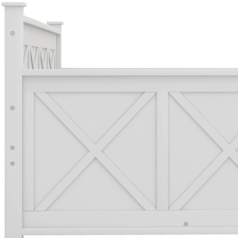 Eford Twin Size Daybed with 2 Large Drawers, White