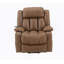 Fauteuil inclinable électrique en cuir Pacay Brown Aire Power avec fonction de levage, de chauffage et de massage-1355824497