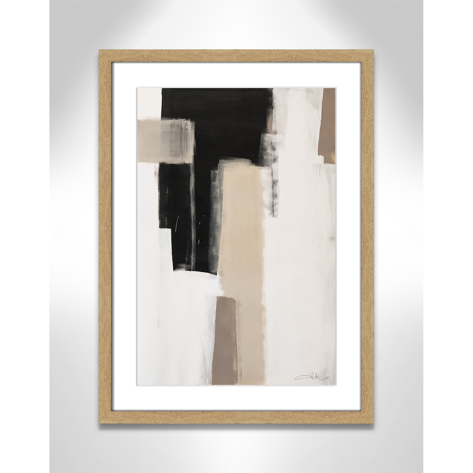 Giverny Earth Scapes I Print, No Mat, 23" H x 17" W x 1.25" D, Natural Woodgrain Single Picture Frame