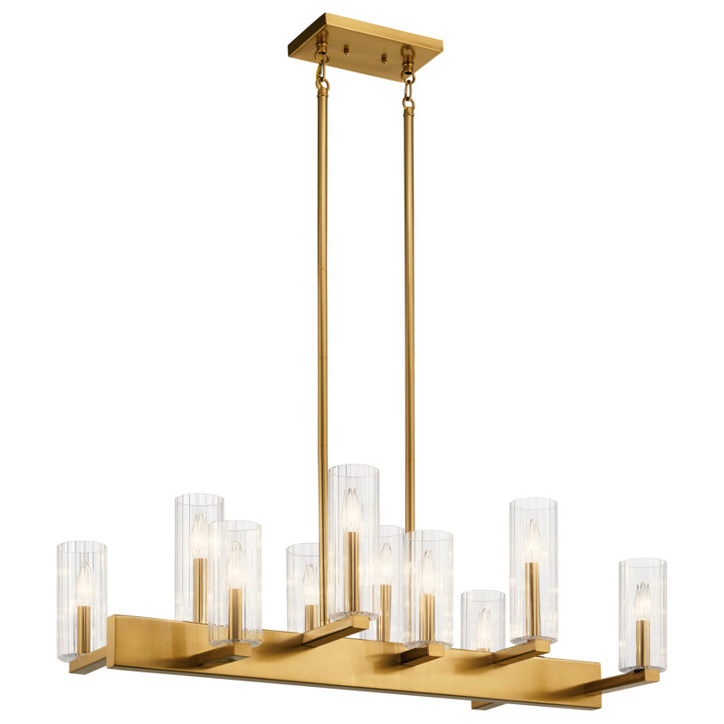 Cleara 10 - Light Kitchen Island Pendant, Fox Gold