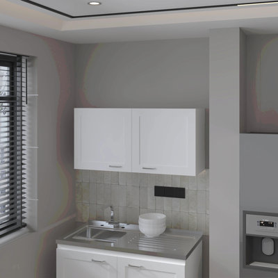 Armoire murale blanche avec 2 portes