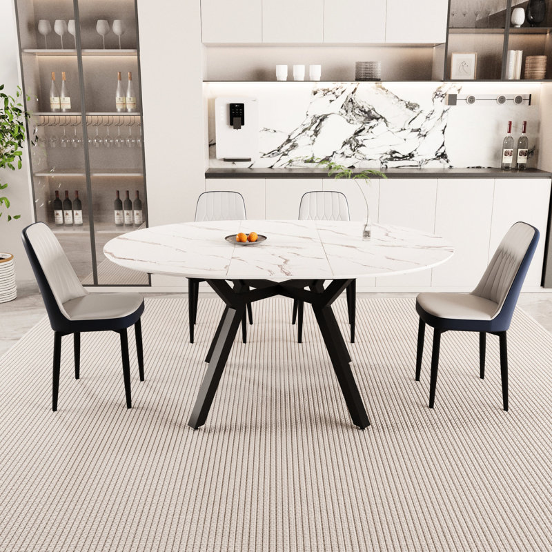 47 - 63" Extendable Dining Table And Chair Collection Comfortable, Quality With Extendability Scratch-, Functional