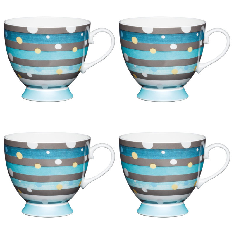 Spot Stripe Bone China Mug, 4