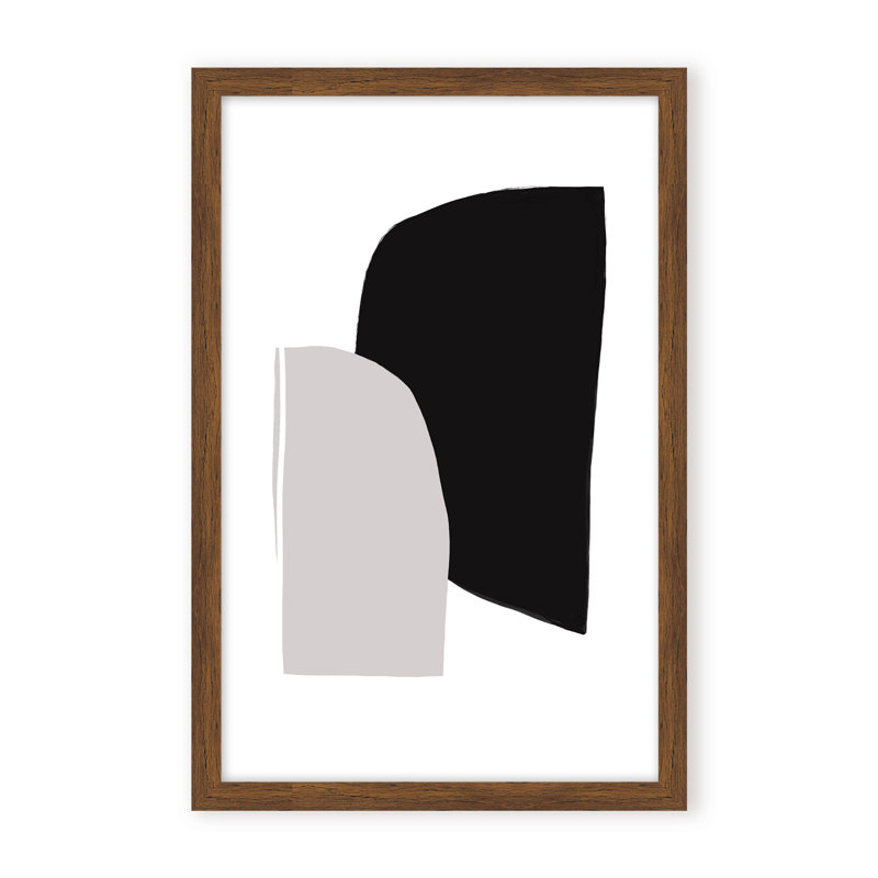 Abstractions No 5 Print by Anastasia Sawall, 36" H x 24" W x 1.125" D, Beige, Framed Matted Print
